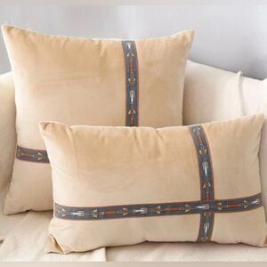 2PC geometric Tape Panel Cushion Cover Without Filler.  Pillow case type.